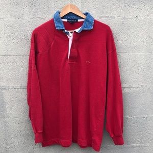 Men’s Vintage Nautica Long Sleeve Polo